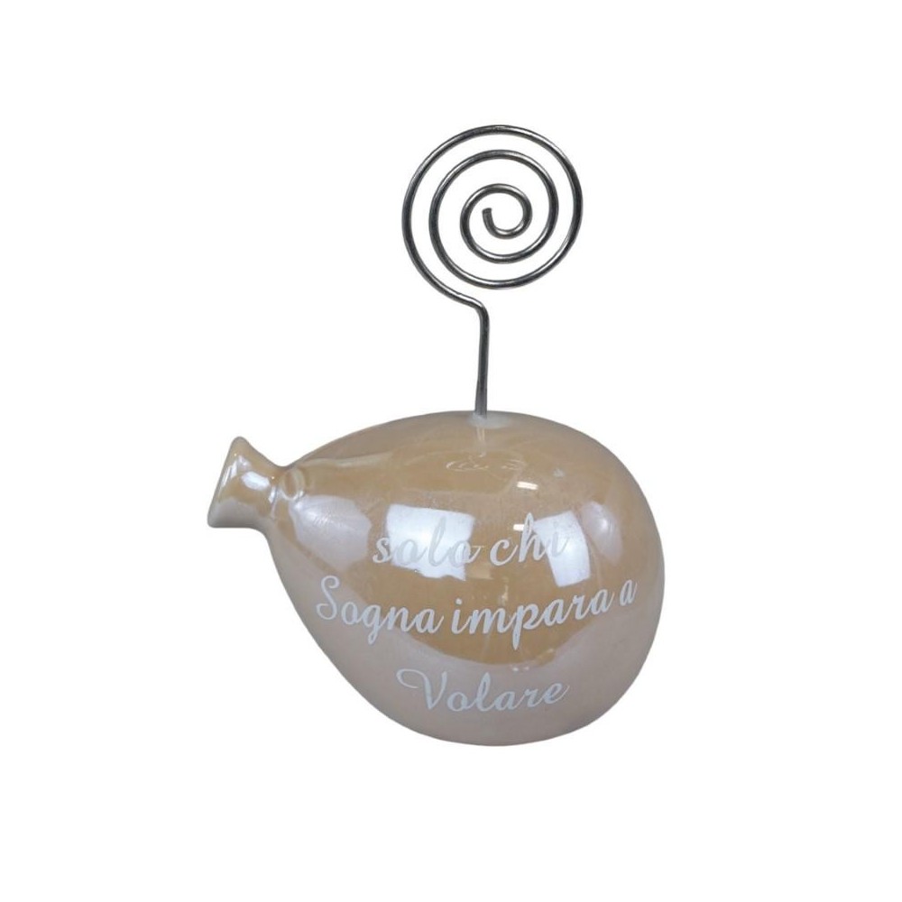 PALLONCINO CLIP LED TORTORA PERLATO C FRASE